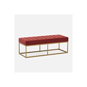 Camron Gold Metal Bench Kırmızı