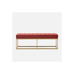 Camron Gold Metal Bench Kırmızı