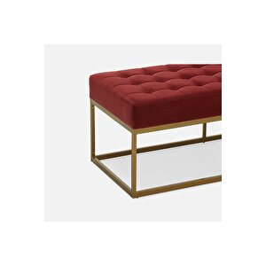 Camron Gold Metal Bench Kırmızı