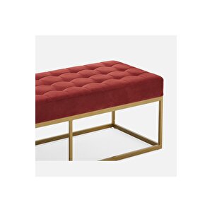 Camron Gold Metal Bench Kırmızı