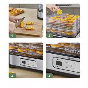 Mioji Mio Fd5 Ayarlanabilir Sıcaklıklı, 5 Raflı, Meyve, Sebze Ve Et Kurutma Makinesi