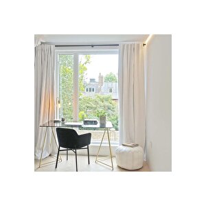 Drec Gold Metal Cam Çalışma Masası