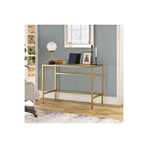 Ella Gold Metal Cam Çalışma Masası