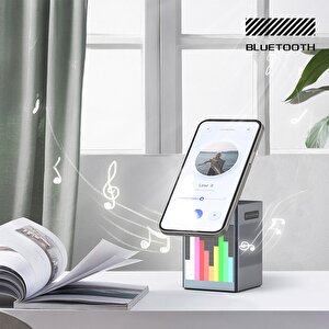 Mio Cube 5 Saatli Ve Bt Kablosuz Hoparlörlü 5in1 Telefon Tutucu - Gri