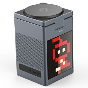 Mioji Mio Cube 5 Saatli Ve Bt Kablosuz Hoparlörlü 5in1 Telefon Tutucu - Siyah