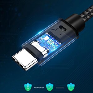 Mioji Mio Sc1000 Usb-c To Usb-c 60w Mıknatıslı Spiral Şarj Ve Data Kablosu 1m - Siyah