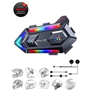 Mio 110 Rgb 1000mah Ipx6 Kask Intercom Motosiklet Bluetooth Kulaklık