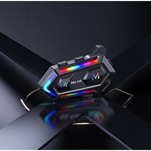 Mioji Mio 110 Rgb 1000mah Ipx6 Kask Intercom Motosiklet Bluetooth Kulaklık