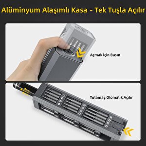 Mioji Mio Ps49 500mah 180r/dk 5 Kademeli 42 Parça Şarjlı Tornavida Seti