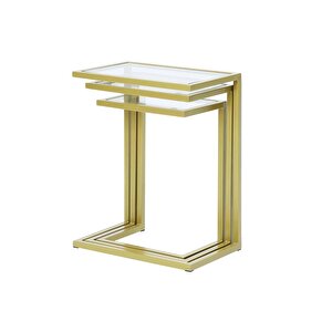 Bruc Gold Metal 3'lü Zigon Sehpa
