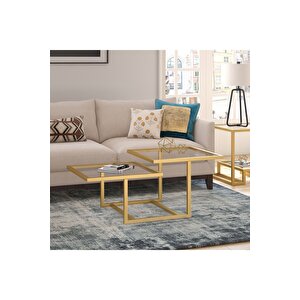 Chic Gold Metal Cam Orta Sehpa