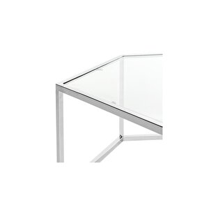 Cays Paslanmaz Metal Cam Orta Sehpa