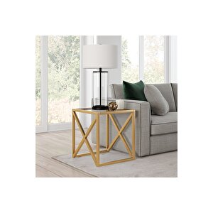 Etta Gold Metal Cam Yan Sehpa