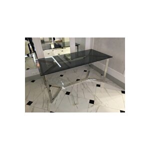 Cton Paslanmaz Metal Cam Yemek Masası