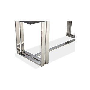 Lenno Paslanmaz Metal Ahşap Yemek Masası