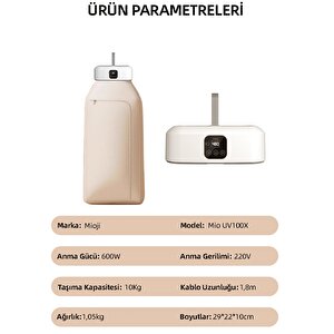Mioji Mio Uv100x Yeni Nesil Uv Işıklı Taşınabilir Portatif Askılı Katlanabilir Çamaşır Kurutma Makinesi