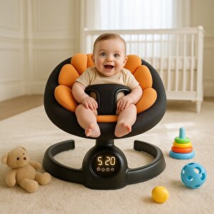Mioji Baby 4 Kumandalı 9kg 5 Kademeli Elektrikli Ekranlı Otomatik Sallanan Ana Kucağı
