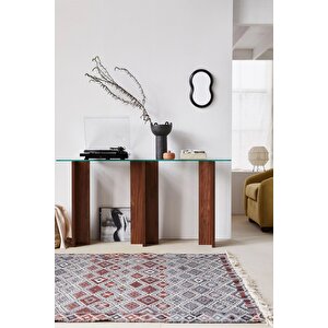 Aria Modern Ahşap Cam Dresuar Konsol