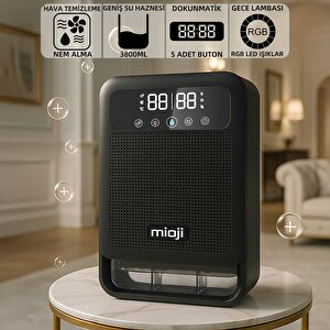 Mio 30nec Pro 3.8 Litre Çift Göstergeli Nem Alma Ve İyon Hava Temizleme Cihazı - Siyah
