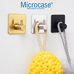 Microcase Yapışkanlı Metal Banyo Mutfak Eşya Havlu Vb. Ürün Askılığı Siyah  -al4619  1 Adet