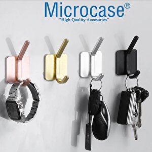 Microcase Yapışkanlı Metal Banyo Mutfak Eşya Havlu Vb. Ürün Askılığı Siyah  -al4618  2 Adet