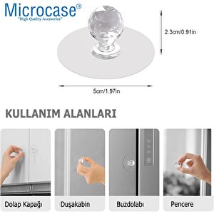 Kendinden Yapışkanlı Kristal Topuzlu Çekmece Raf Dolap Pencere Vb Için Tutacak Kulp- Al4760 2 Adet