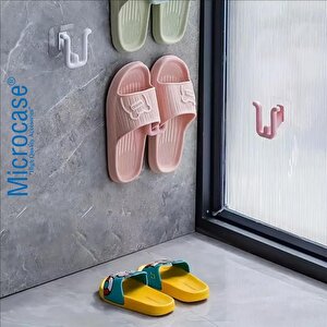 Microcase Güçlü Plastik Yapışkanlı Banyo Hol Vb. Alan Için Terlik Askılığı Al4469-3 Adet Beyaz