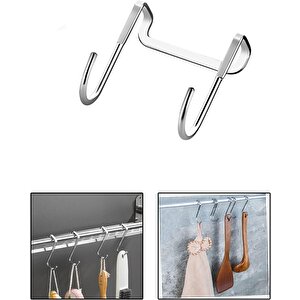 Paslanmaz Çelik Metal Banyo Duşakabin Mutfak Vb Alanlar Için Askılık S Model -al4837  1 Adet