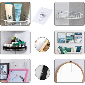 Microcase Güçlü Plastik  Yapışkanlı  Hanger   Banyo Mutfak Eşya  Vb. Ürün  Askılığı Al4465- 5 Adet