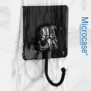 Microcase Güçlü Plastik Yapışkanlı Banyo Mutfak Eşya Havlu Vb Ürün Aslılığı Siyah -al4466 5 Adet