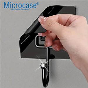 Microcase Güçlü Plastik Yapışkanlı Banyo Mutfak Eşya Havlu Vb Ürün Aslılığı Siyah -al4466 5 Adet