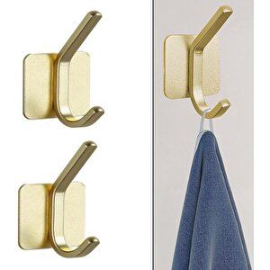 Yapışkanlı Metal Banyo Mutfak Eşya Havlu Vb. Ürün Askılığı Siyah  -al4618  2 Adet