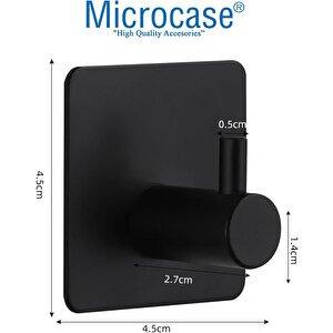 Yapışkanlı Metal Banyo Mutfak Eşya Havlu Vb. Ürün Askılığı Siyah  -al4619  1 Adet