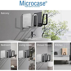 Güçlü Yapışkanlı Metal Banyo Mutfak Eşya Havlu Vb Ürün Askılığı Al4467 - 2  Adet Gümüş