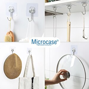 Microcase Güçlü Plastik Yapışkanlı Banyo Mutfak Eşya Havlu Vb Ürün Askılığı  Al4472 -3 Adet
