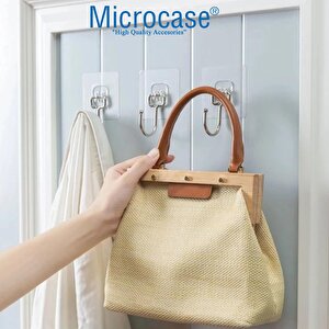 Microcase Güçlü Plastik Yapışkanlı Banyo Mutfak Eşya Havlu Vb Ürün Askılığı  Al4472 -3 Adet