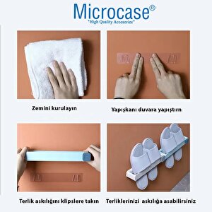 Microcase Yapışkanlı Terlik  Askılığı Çok Fonksiyonlu Portatif Terlik Havlu Rafı-al4932 2 Adet