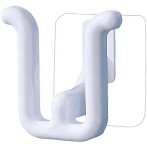 Güçlü Plastik Yapışkanlı Banyo Hol Vb. Alan Için Terlik Askılığı Al4469-1 Adet Beyaz
