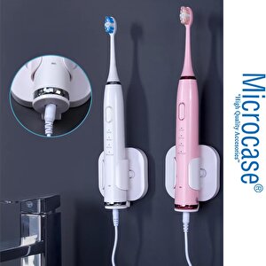 Microcase Yapışkanlı Duvara Monte Ayarlanabilir Şarjlı Diş Fırçası Tutucu Stand-al4801