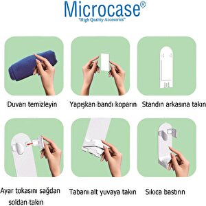 Microcase  Yapışkanlı  Duvara Monte    Şarjlı Diş Fırçası Tutucu Stand-al4802