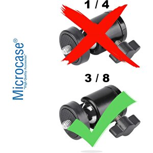 360 Derece Ayarlanabilir Metal  3/8 Tripod Monopod Işık Standı Başlığı Al4622