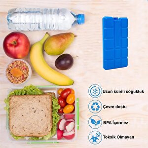 Microcase 400ml İçi Su Dolu Buz Kasedi 48 Saat Korumalı Buz Aküsü 4 Adet Al4655