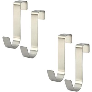 Microcase Çok Amaçlı Mutfak Dolabı Kapı Duşakabin Vb Alanlar Için Metal Askılık Kanca 4 Adet- Al4987