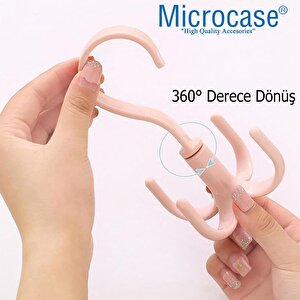Microcase Çok Amaçlı 4 Askılı 360° Döner Başlıklı Eşya Çanta Kıyafet Tutucu Askılık -al4761  Beyaz 4 Adet