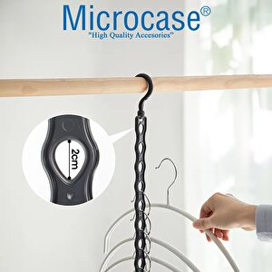 Microcase Sert Abs Plastik 360 Döner 10 Gözlü Fonksiyonel Elbise Askısı Çoklayıcı 1 Adet - Al4985