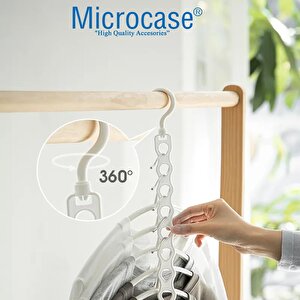 Microcase Sert Abs Plastik 360 Döner 10 Gözlü Fonksiyonel Elbise Askısı Çoklayıcı 1 Adet - Al4985