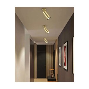Modern Avize Tavana Sıfır Plafonyer Gu-10 Duy Eskitme Gold Avize