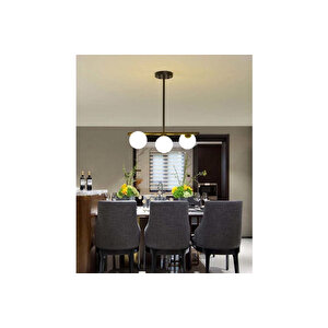 Ayça Sirali Üçlü Beyaz Camli Si̇yah Kasali Avi̇ze