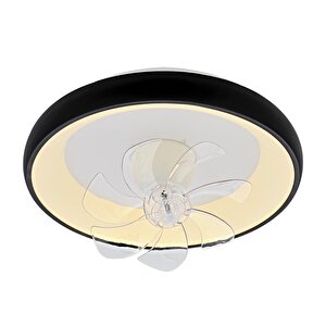 Hareketli Fan Led Avize Plafonyer, Üç Işıklı Ve Kumandalı 50 Cm Çap, Ev, Oda, Ofis, Dekoratif Aydınlatma
