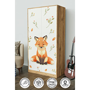 Foxie Design "calista" Gardırop 5 Raflı Askılı Çocuk Odasi Elbise Dolabı Ahşap